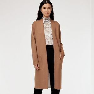 Aritzia tan wool cardigan